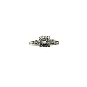 Vintage 10 Karat White Gold Diamond Engagement Ring Size 5.5 #11990